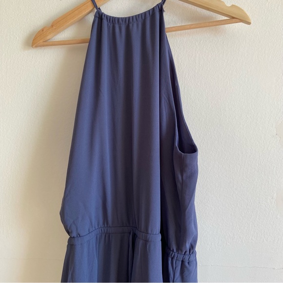 SOLD **********Lulu’s chiffon blue waist tie maxi dress - Picture 2 of 11